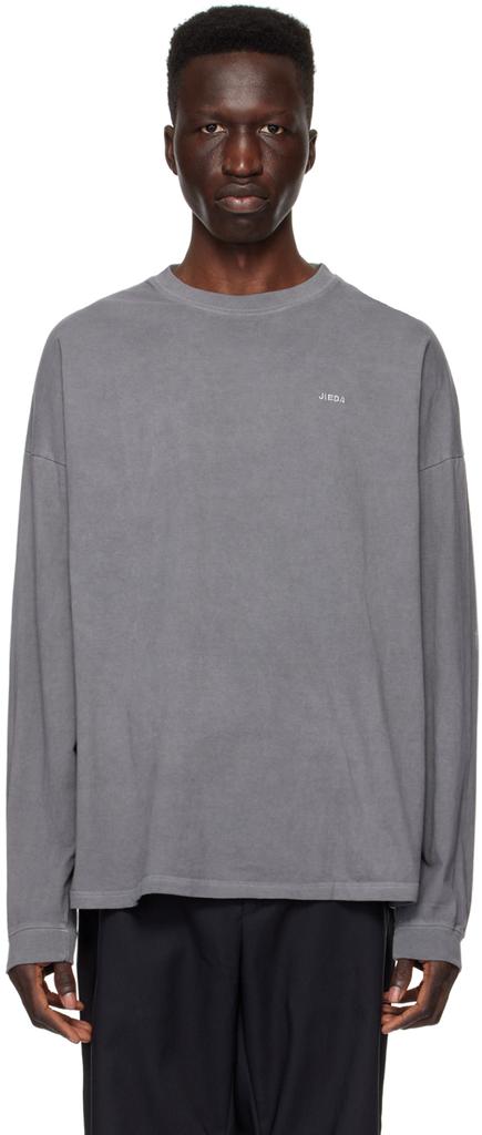 JieDa Gray Overdyed Long Sleeve T-Shirt