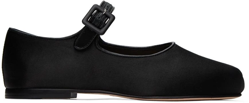 Sandy Liang SSENSE Exclusive Black Mary Jane Pointe Ballerina Flats 1