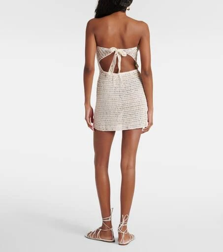 ANNA KOSTUROVA Camellia cotton crochet bustier dress 3