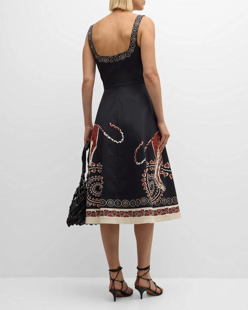 LA DOUBLE J Sophia Leopard-Print Sleeveless Midi Dress 6