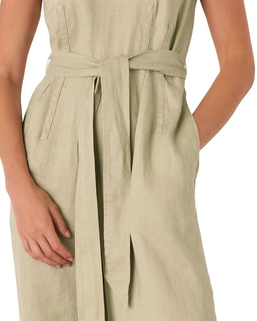 Whistles Belted Seamed Linen Jumpsuit 3