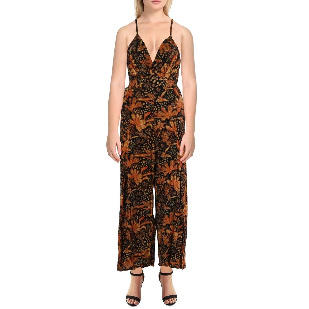 Angie Womens Printed Slit Jumpsuit 2