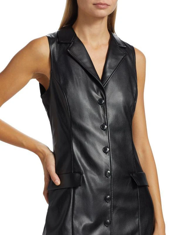 Paige Graciella Faux Leather Minidress 4