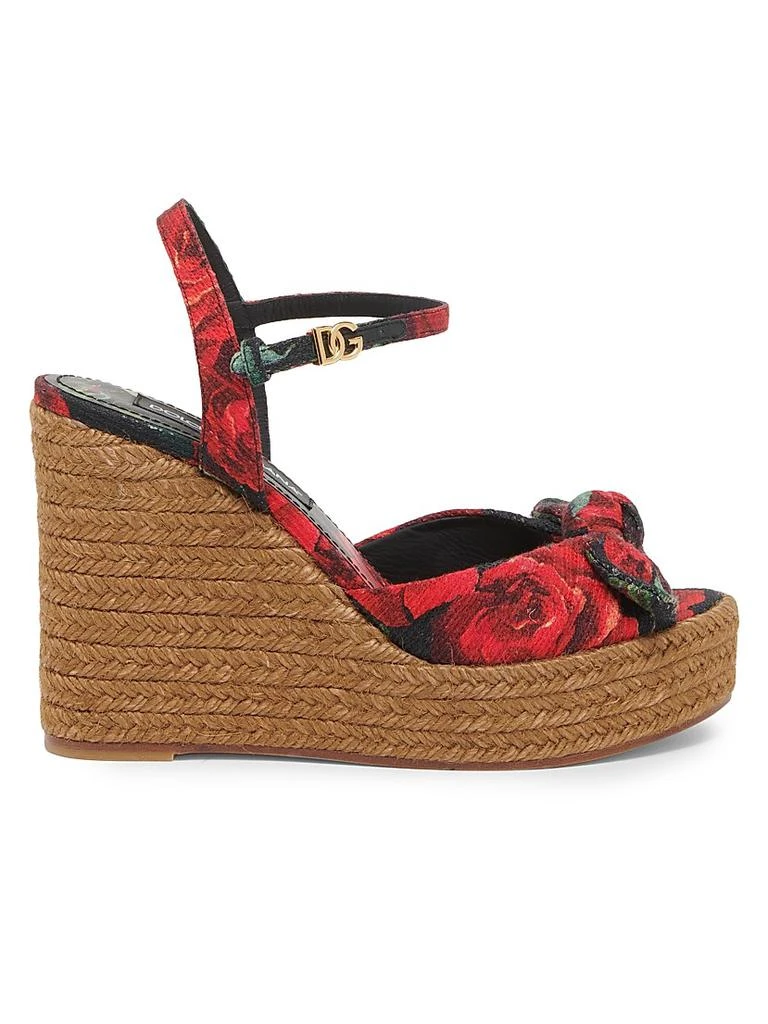 Dolce 
Gabbana Floral Espadrille Wedge Sandals 1