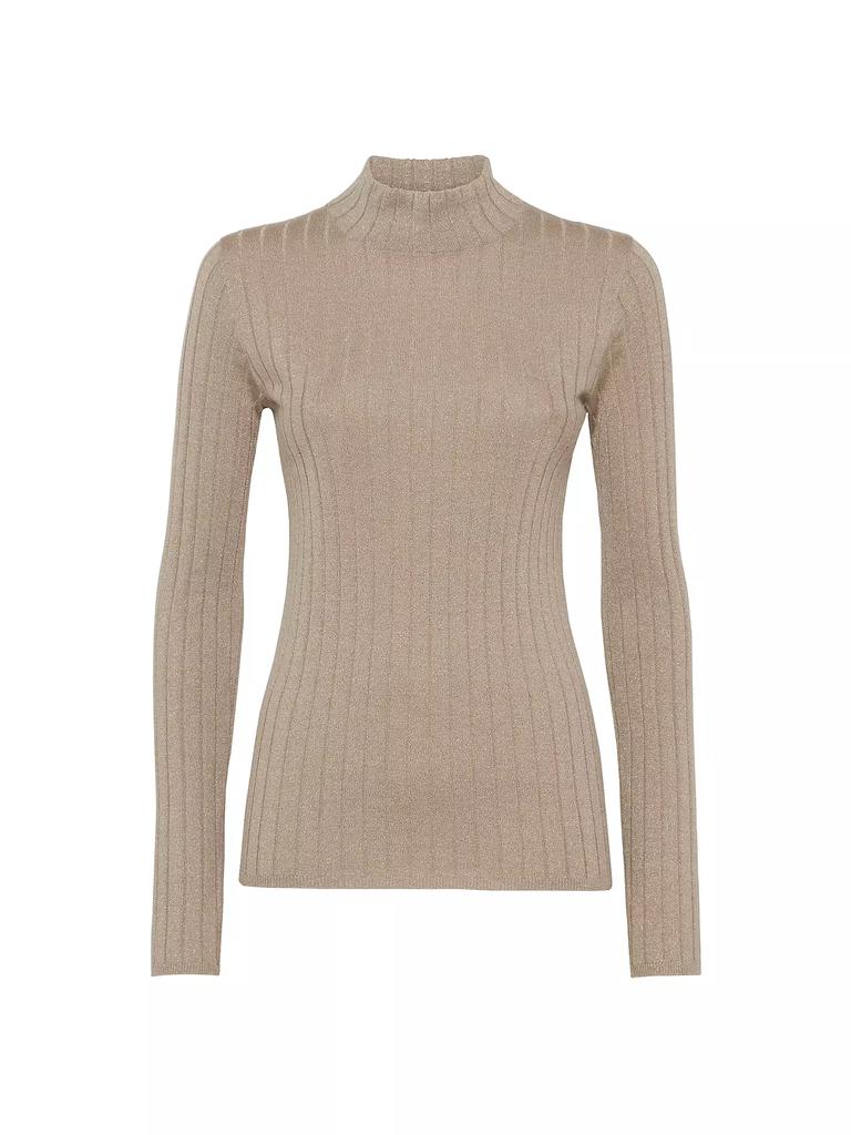 Brunello Cucinelli Sparkling Cashmere and Silk Rib Sweater