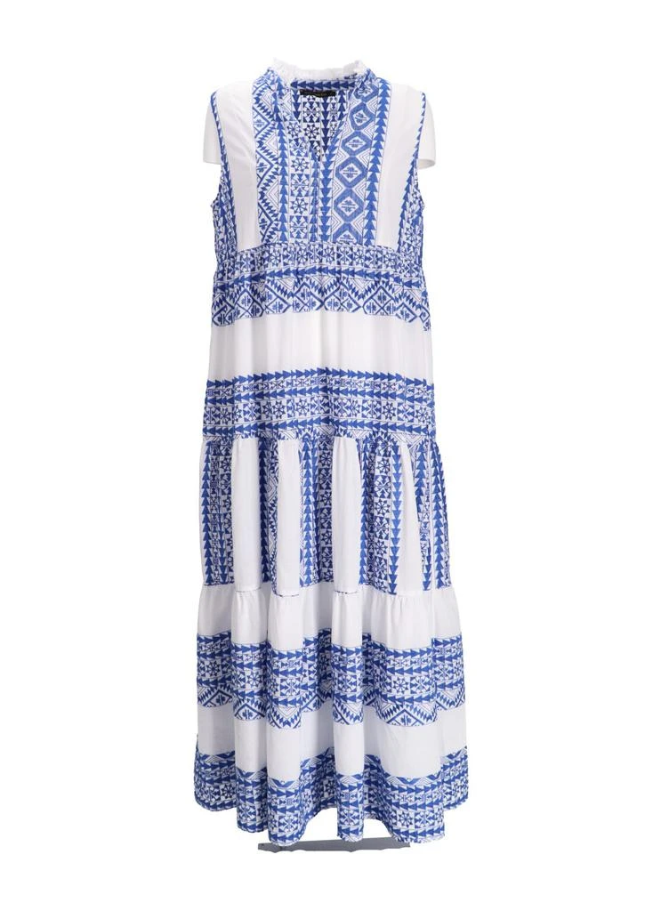 greek blue and white pattern dress Lefkada Strappy Maxi Dress main image 0