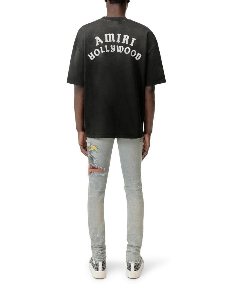 関税送料込み AMIRI AMIRI HOLLYWOOD OVERSIZED TEE AMIRI Hollywood Oversized Tee BLACK | Base Blu