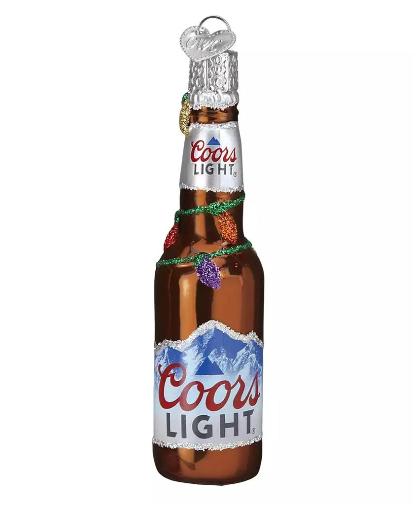 Old World Christmas 4.5" Adult Beverages Holiday Coors Light Beer Bottle Ornament
