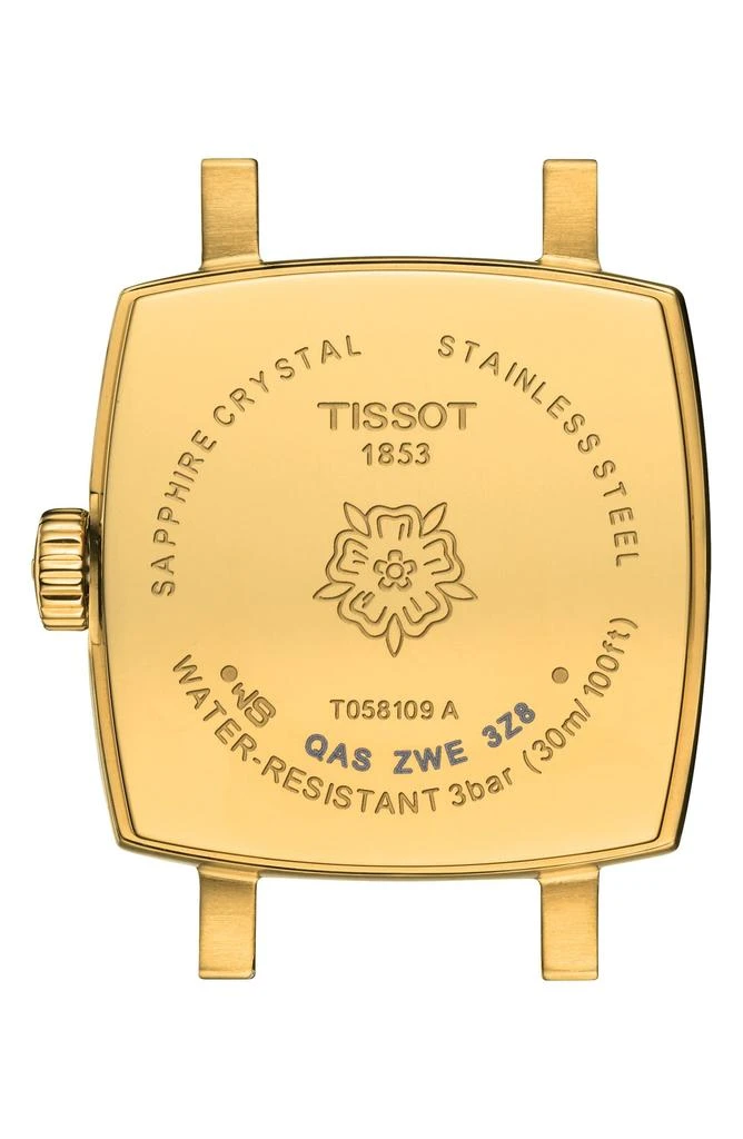 Tissot Lovely Summer Leather Strap Square Watch & Interchangeable Straps Set, 20mm 4