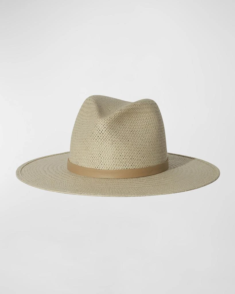 Janessa Leone Simone Packable Straw Fedora Hat 1