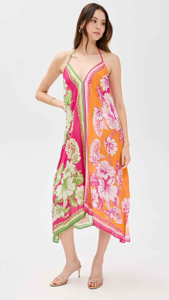 Farm Rio Summer Fruit Scarf Romper - Exclusive - Jumpsuits