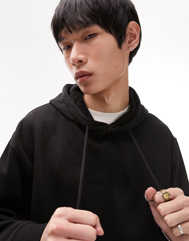 Topman Topman hoodie in black