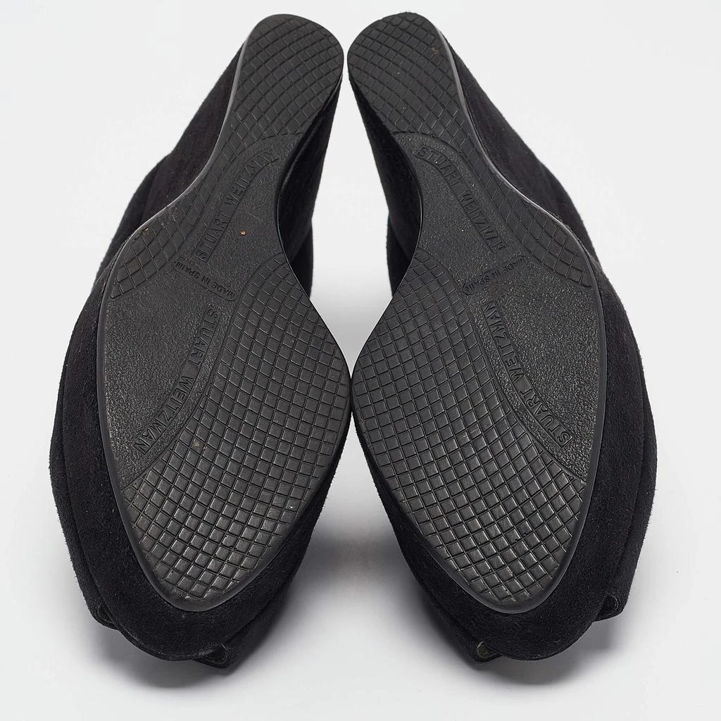 Stuart Weitzman Stuart Weitzman Black Suede Peep Toe Wedge Pumps Size 39 6