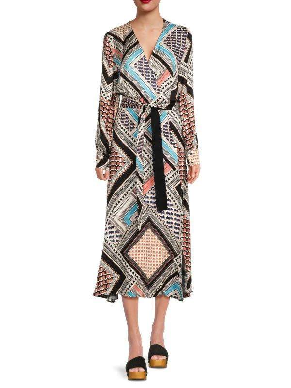 REISS Geometric Print Midi Dress 1