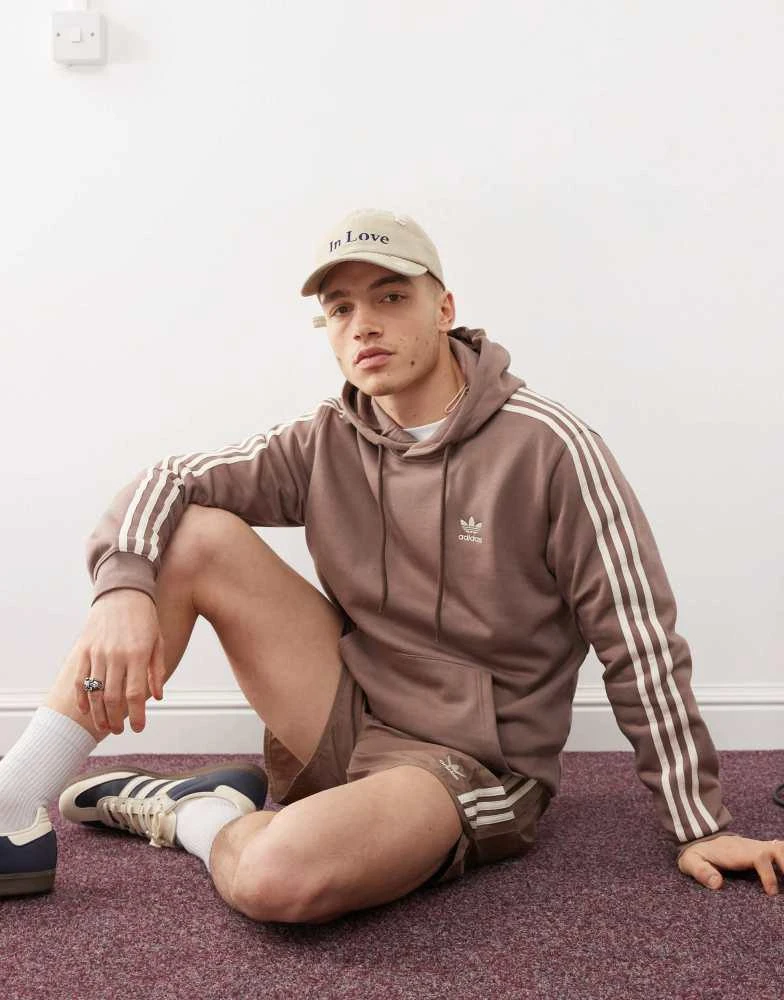 Adidas adidas Originals Adicolor Classics 3-Stripes Hoodie in brown 1