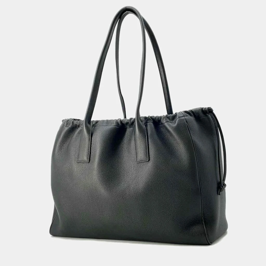 Celine Celine Black Calf Leather Cabas Drawstring Cuir Triomphe Tote Bag 3