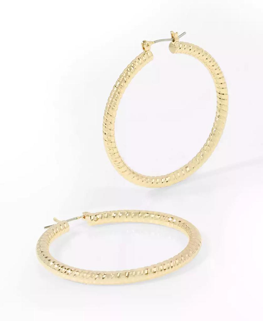 Robert Lee Morris Textured Large Hoop Earrings