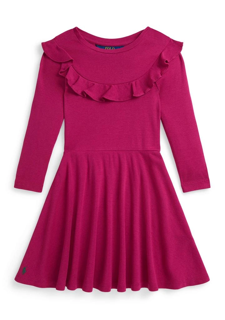 Ralph Lauren Girls 2-6x Ruffled Cotton Modal Dress