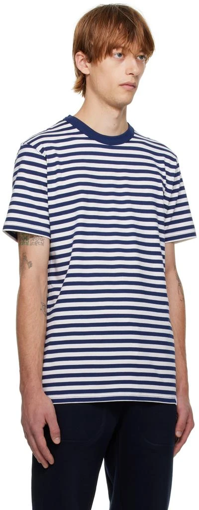 Norse Projects Navy & White Niels Classic Stripe T-Shirt 2