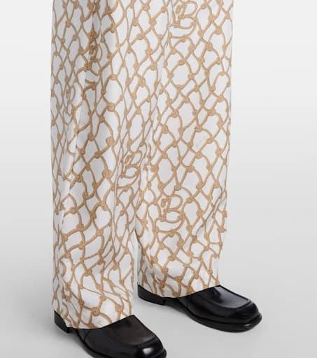 Burberry Printed high-rise silk palazzo pants 5