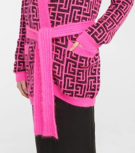 Balmain Logo wool-blend knit cardigan 5
