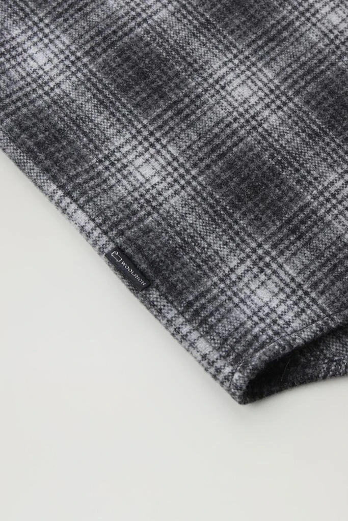 Woolrich Alaskan Check Overshirt in Recycled Italian Wool Blend - Men - Gray 4