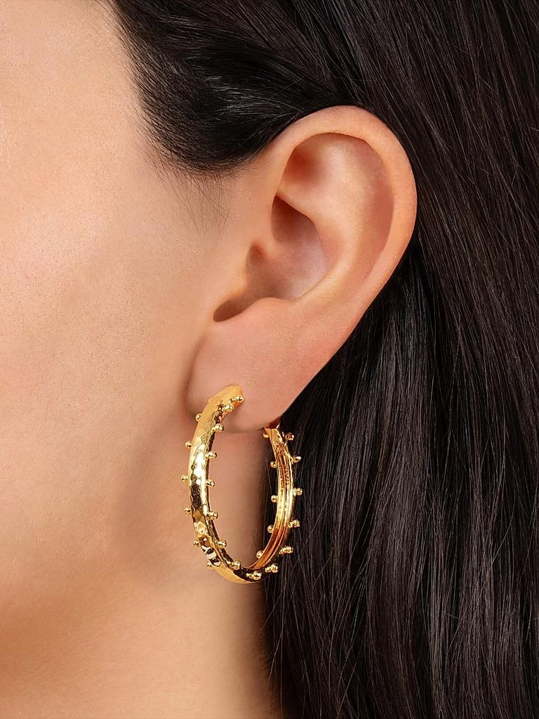 Anabel Aram Milos 18K-Gold-Plated Medium Studded Hoop Earrings 2