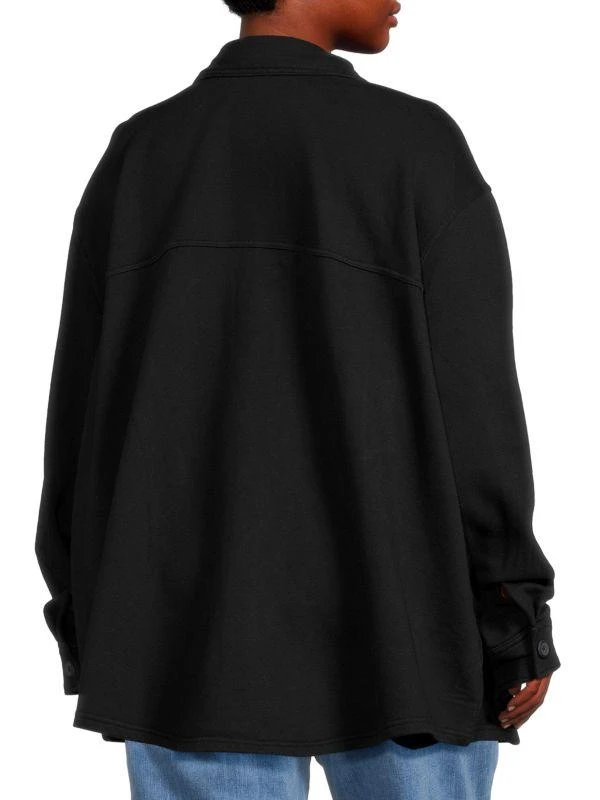Good American Fleece Shirt Jacket 2