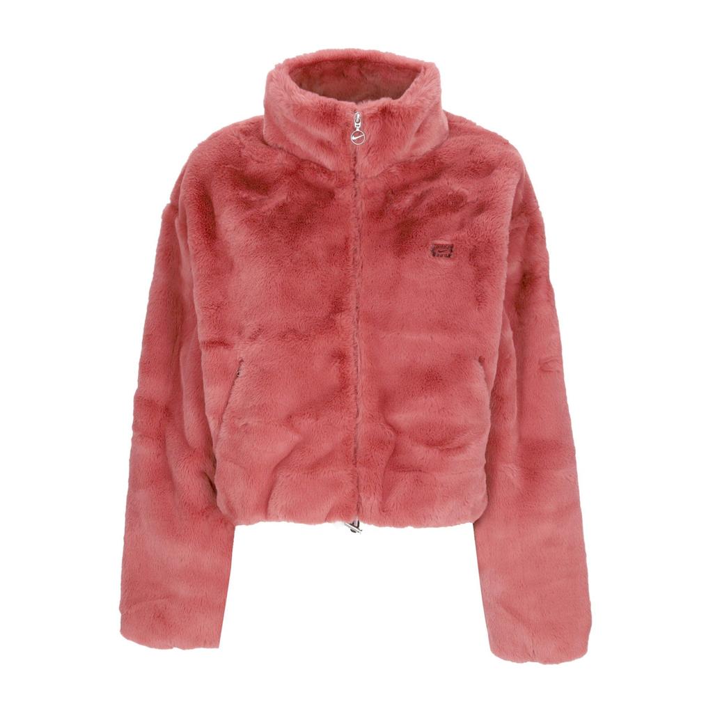 NIKE Women's Fur Sportswear Ic Cozy Full-zip Jacket Canyon Rust/white