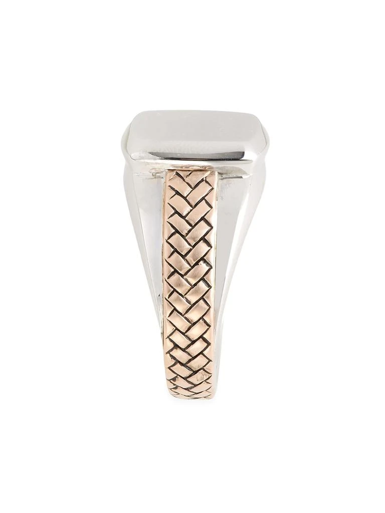 Effy Two-Tone 14K Rose Goldplated Sterling Silver Signet Ring 4