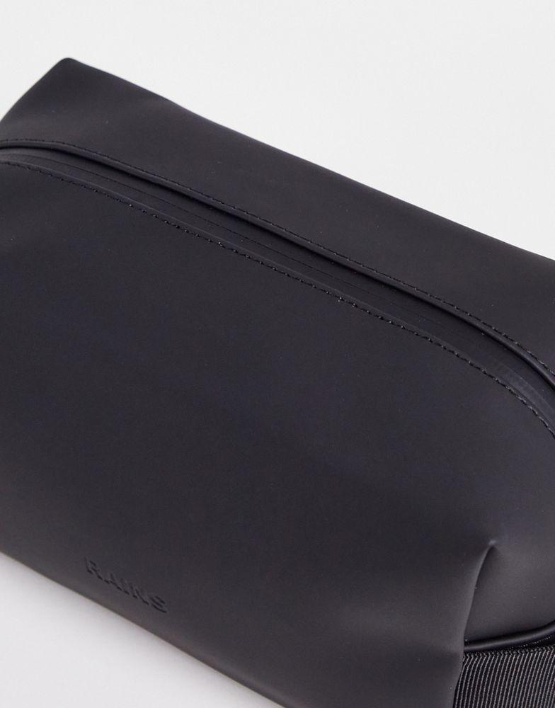RAINS Rains 15580 unisex waterproof small wash bag in black