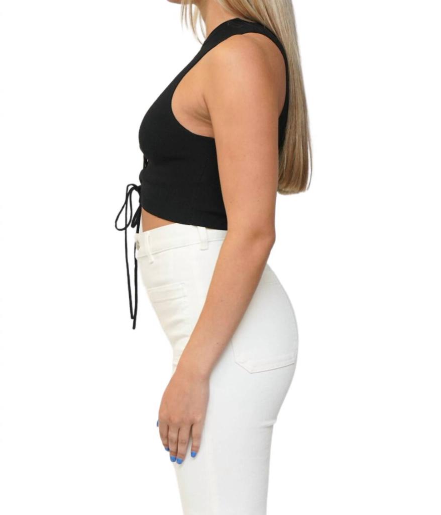 The Range Sleeveless Lace-Front Top