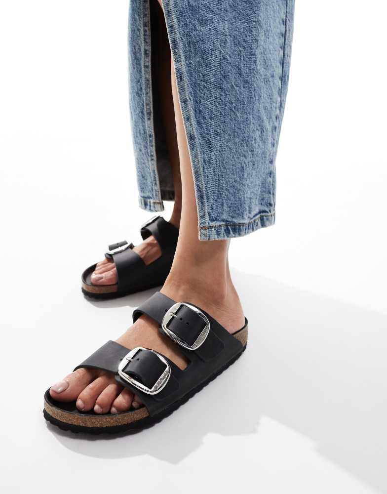 Birkenstock Birkenstock Arizona Big Buckle Sandals in Black Leather