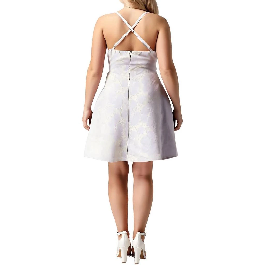 open lace back dress Nanette Lepore Black & White Striped Fit-and-Flare Dress main image 0
