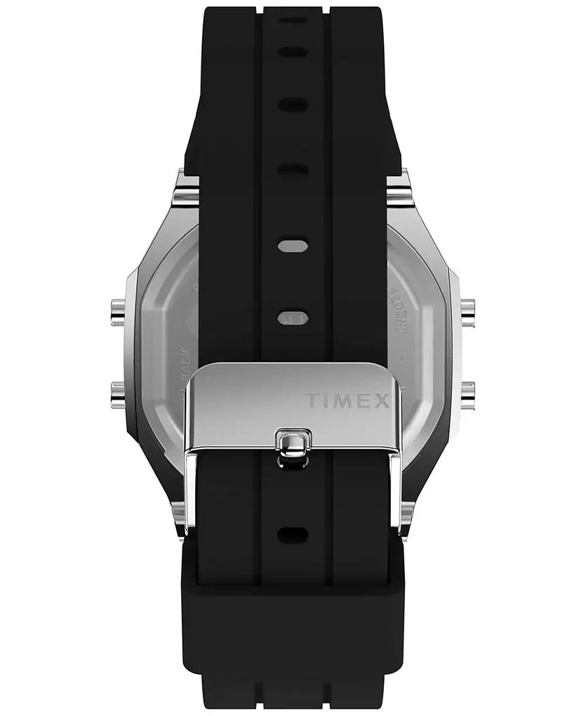 Timex Unisex Activity Tracker Digital Black Silicone Strap 40mm Octagonal Watch 4