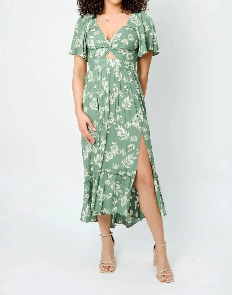 angie floral maxi dress Angie Women's Floral Maxi Dress with Cutout at Amazon Women's Clothing store