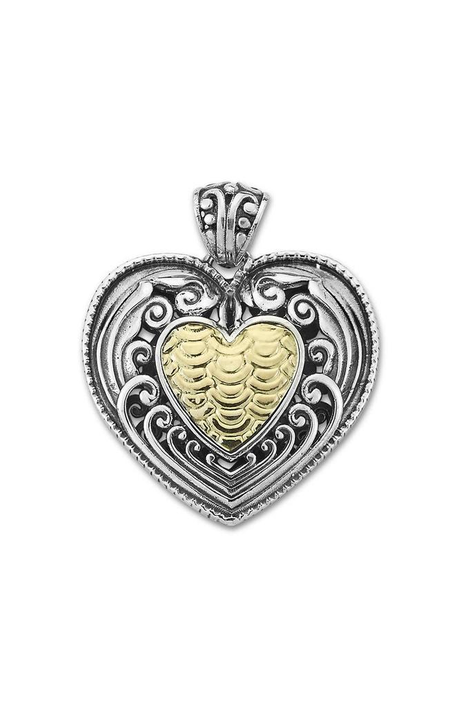 SAMUEL B. 18K Yellow Gold & Sterling Silver Heart Pendant