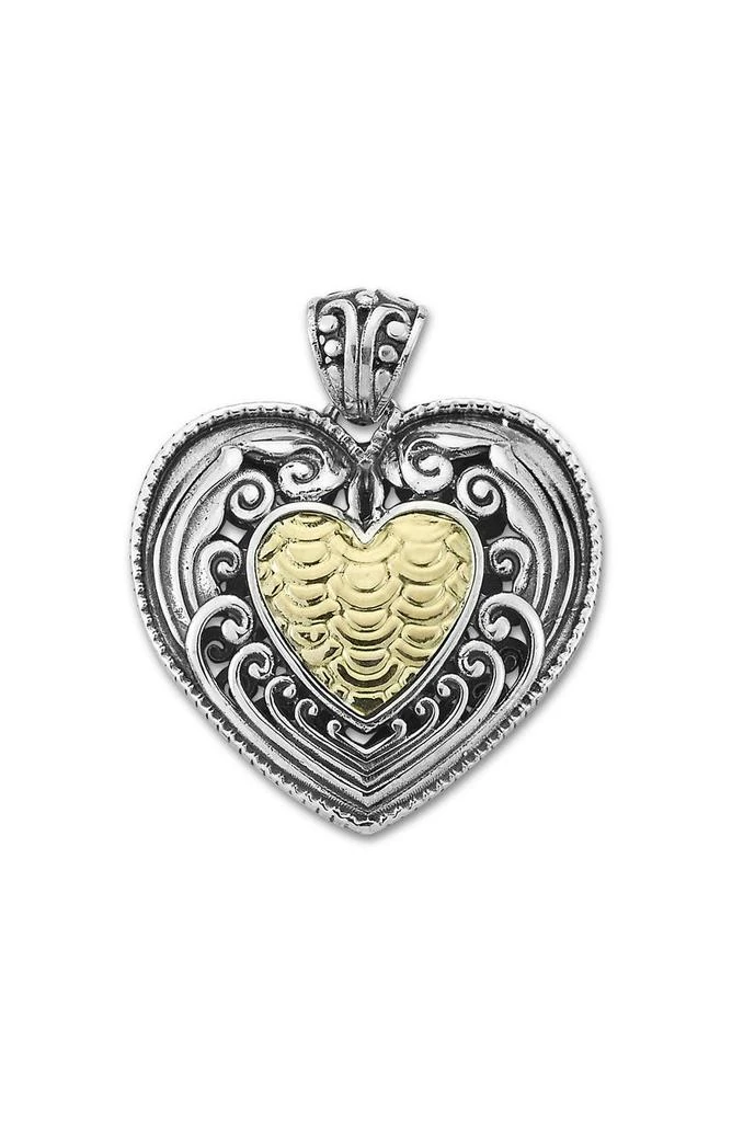 SAMUEL B. 18K Yellow Gold & Sterling Silver Heart Pendant 1