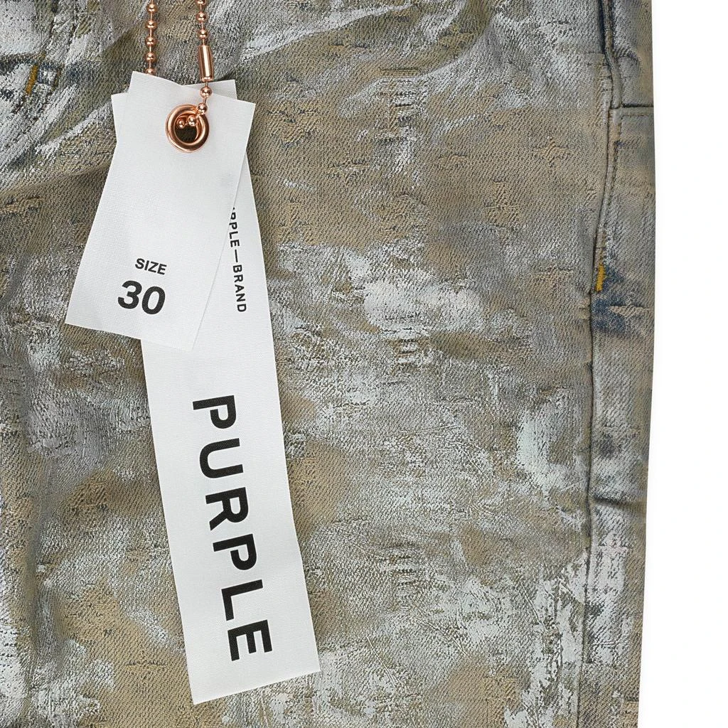 Purple Brand JACQUARD MONOGRAM HOLOGRAPHIC EARTH SKINNY JEANS 2
