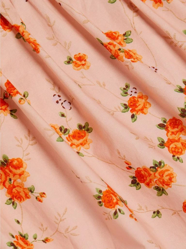 LOVESHACKFANCY Luxie Floral Cotton Strapless Midi-Dress 7