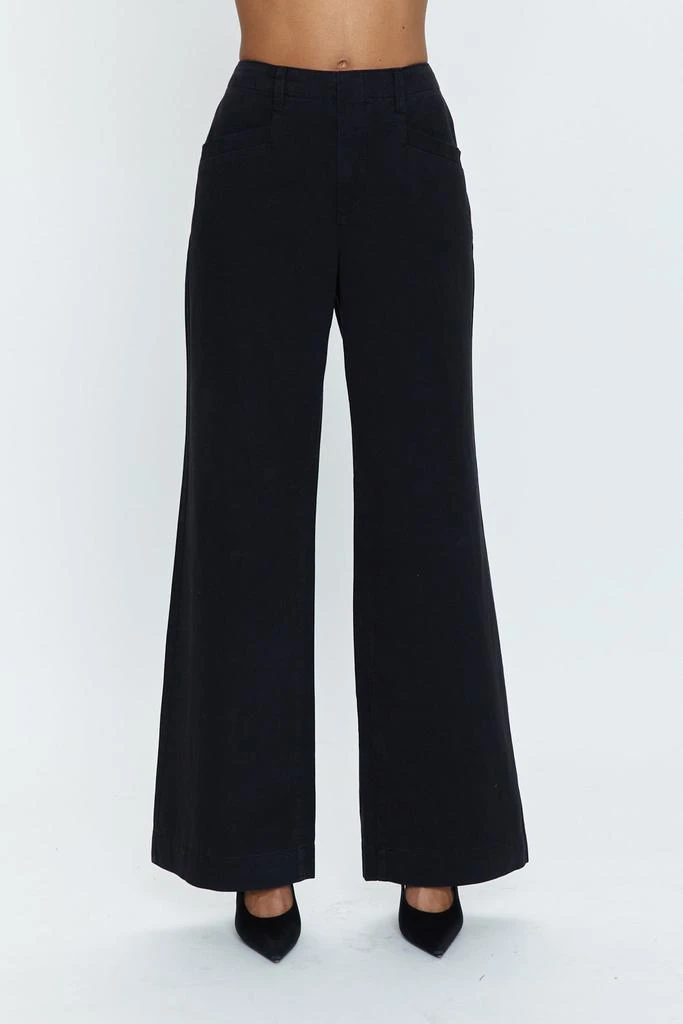 Pistola Denim Jasmine High Rise Wide Leg Trouser - Black 2