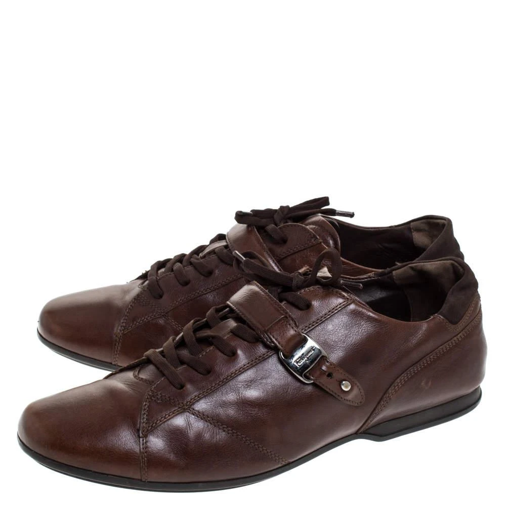 Salvatore Ferragamo Salvatore Ferragamo Brown Leather Low Top Sneakers Size 45.5 4