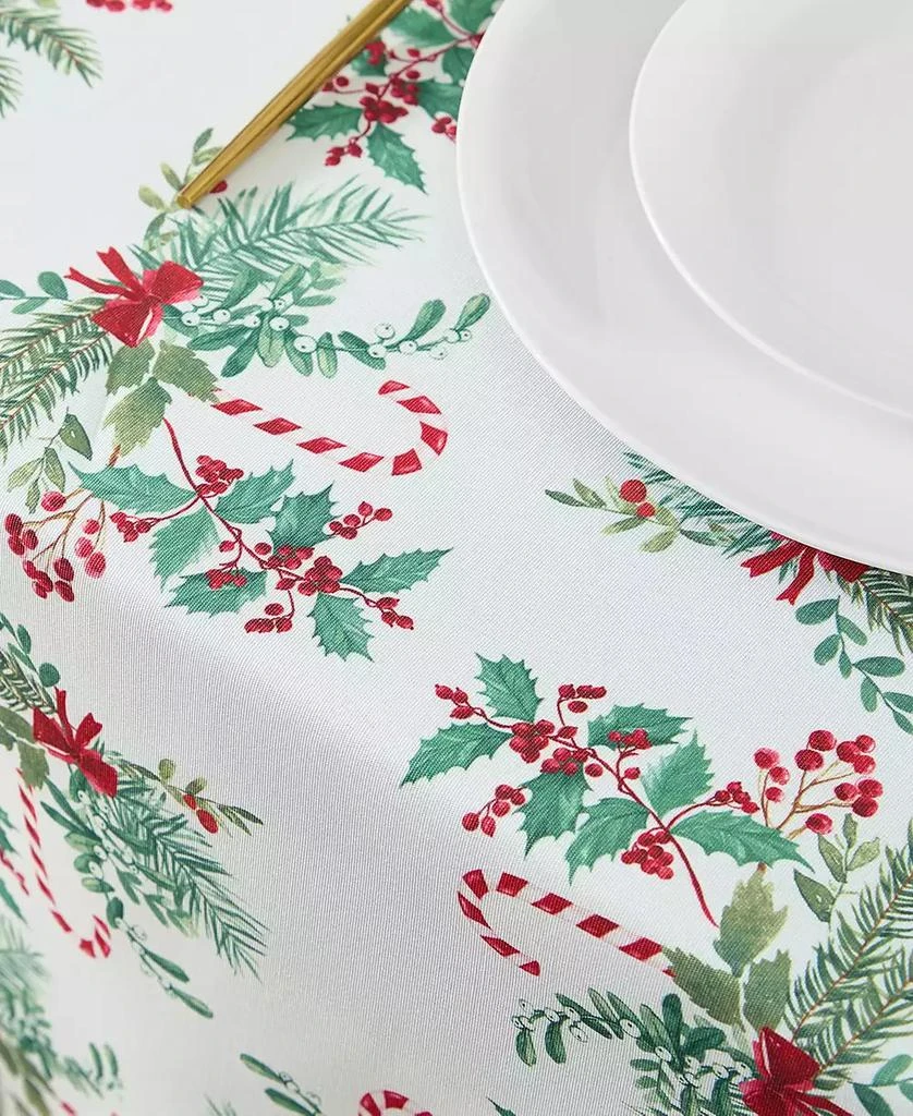 Laura Ashley Easy Care Holiday Tablecloth, 70" Round 6
