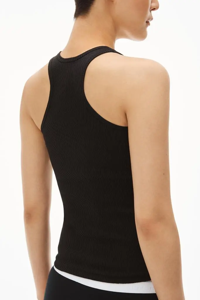 Alexander Wang Racerback Tank in Ribbed Cotton Jersey 4