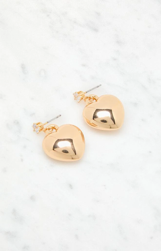 LA Hearts Puffy Heart Drop Earrings 2