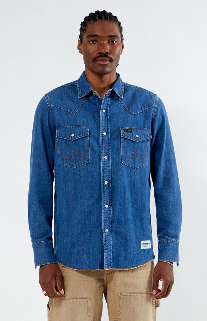 Wrangler x PacSun Western Denim Long Sleeve Shirt