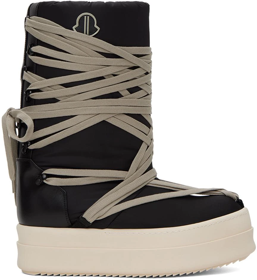 Rick Owens Moncler + Rick Owens Black Big Rocks Boots 1