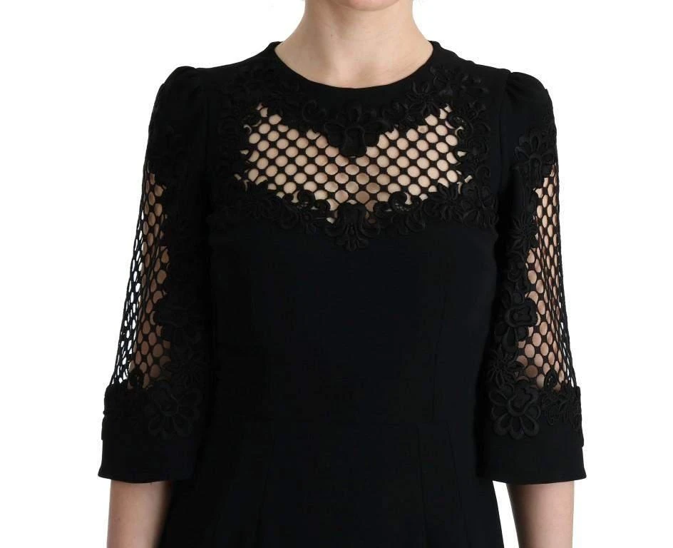 Dolce & Gabbana Dolce & Gabbana  Black Stretch Shift Long Maxi Dress 6