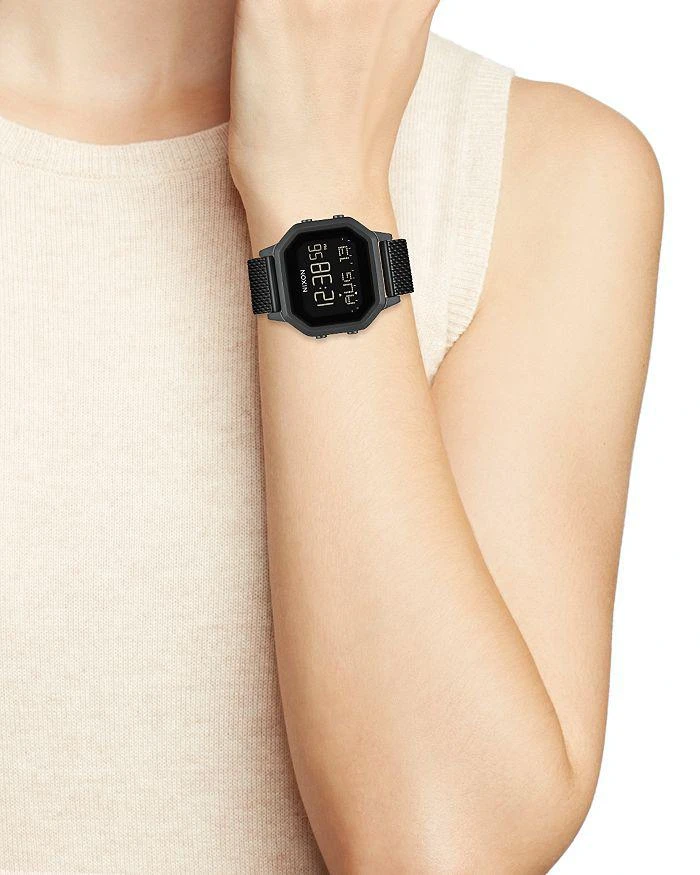 Nixon Siren Milanese All-Black Mesh Bracelet Watch, 36mm 5