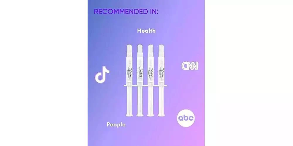 MySmile 4Pcs 35% Non-Sensitive Teeth Whitening Gel Refill Pack Kit for Whitening Teeth, Mint Flavor Teeth Whitener (Not Include LED Mouth Tray) 2